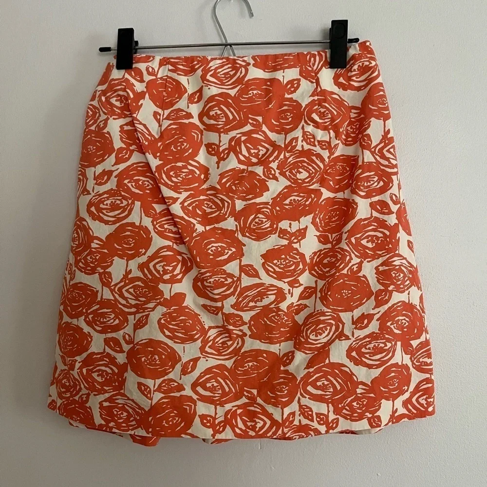 J. Crew A-line floral skirt size 2